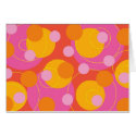 Retro Juicy Pink Dots Funky Groovy Card