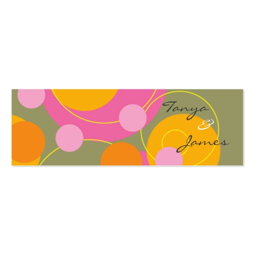 Retro Juicy Pink Dots Gift Tag / Thank You / Business Card Templates