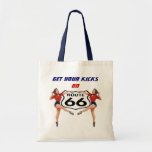 RETRO KICKS GALS ROAD-TRIP TRAVEL MAP ROUTE 66 BAG