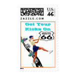 Retro Kicks Kick Get Your Kicks On Route 66 Stamp