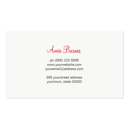 Retro Kissing Lips Makeup Artist Cosmetology Business Card (back side)
