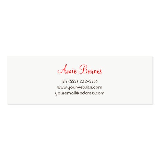 Retro Kissing Lips Makeup Artist Cosmetology Peach Business Card Template (back side)