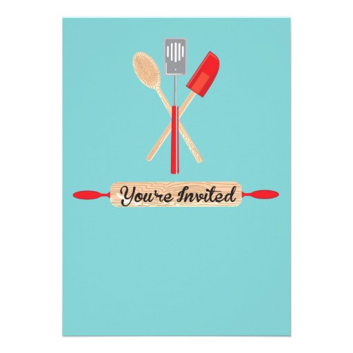 Retro Kitchen Bridal Shower Invitations