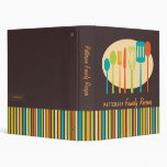 Retro Kitchen Cooking Utensils Recipe Binder