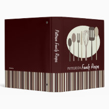 Retro Kitchen Cooking Utensils Recipe Binder