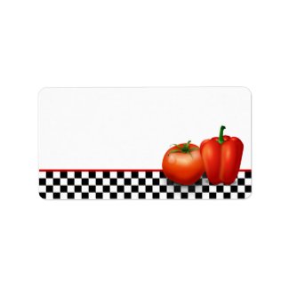 Retro Kitchen or Cooking Blank Address Labels label
