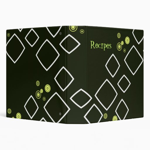 Retro Kitchen Recipes Vinyl Binders