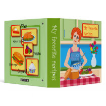 Retro kitchen scene binders