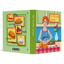 Retro kitchen scene binders