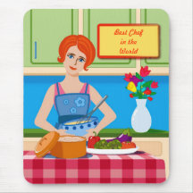 Retro kitchen scene mousepads