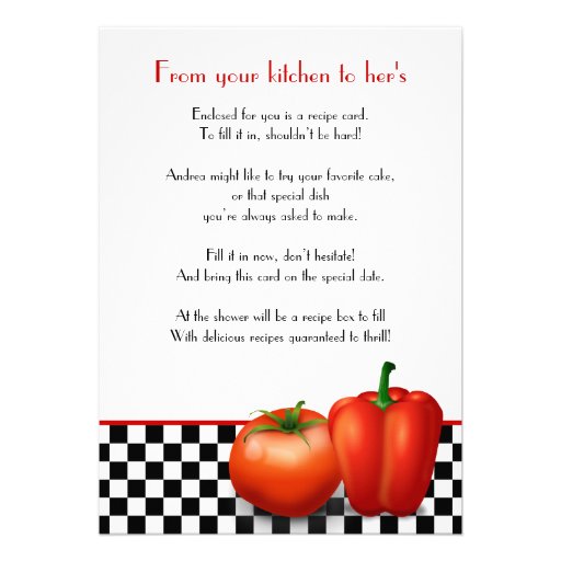Retro Kitchen Theme Bridal Shower Invitation