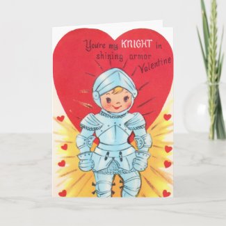 Retro Knight Valentine Card