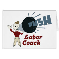 Retro Labor Coach Greeting Cards