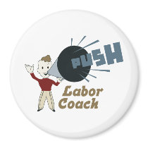Retro Labor Coach Fridge Magnet