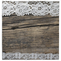 retro lace on the wooden background printed napkin 