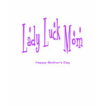 Retro Lady Luck Mom Happy Mothers Day Baby Doll T Shirts