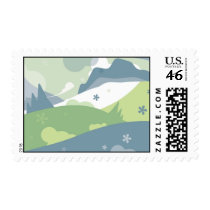 Retro Landscape Postage postage