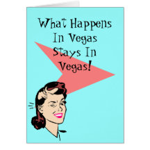 Retro Las Vegas Fun Wink Cards What happens stays
