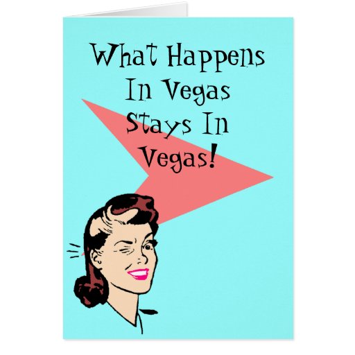 Retro Las Vegas Fun Wink Cards What Happens Stays Zazzle 