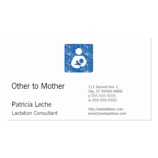 Retro Letterpress Style Nursing Icon Business Cards (front side)