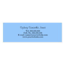 Retro Light Blue Profile Card Business Card Templates