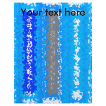 Retro light blue psychedelic rectangles full color flyer