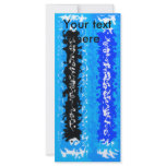 Retro light blue psychedelic rectangles customized rack card