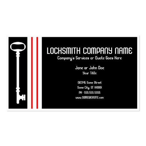 retro locksmith business card templates (back side)