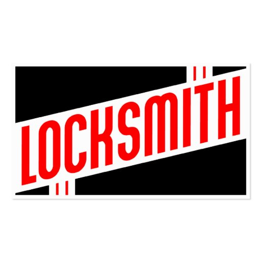 retro locksmith business card templates (front side)