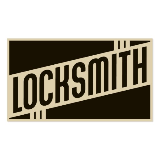 retro locksmith business cards