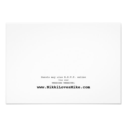 Retro Love Birds Response Card Personalized Invitation