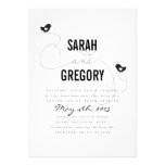 Retro Love Birds Wedding Invitations