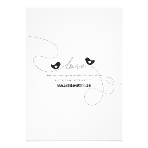 Retro Love Birds Wedding Invitations