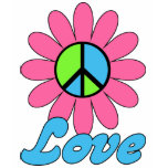 Retro Love Peace Flower t-shirts