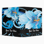 retro lovely blue flowers floral binder binders