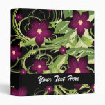retro lovely pink flowers floral binder binders