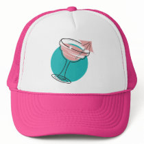 retro margarita design hats