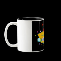Retro Married In Fabulous Las Vegas Two Tone Mug by vegasdusoleil Retro Married In Fabulous Las Vegas Two Tone Mug