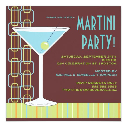 retro martini cocktail party invitation zazzle cocktail party invitation
