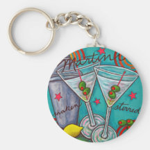 Retro Martini Key Chain