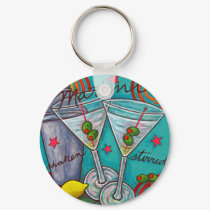 Retro Martini Key Chain keychains