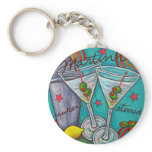 Retro Martini Key Chain keychains