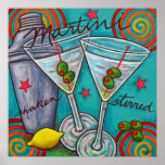 Retro Martini Poster by Lisa Lorenz posters
