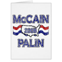 Retro McCain Palin 2008 Greeting Cards