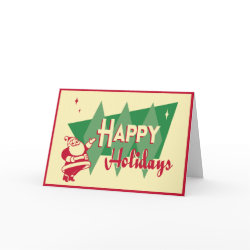 Retro MCM Christmas Card card