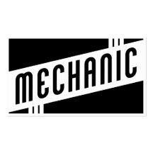 retro mechanic business card