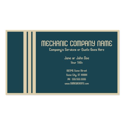 retro mechanic business cards (back side)
