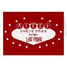 Retro Merry Christmas from Las Vegas Card