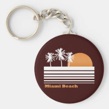Retro Miami Beach Keychain