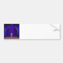 Retro Microphone On Stage Bumper Stickers